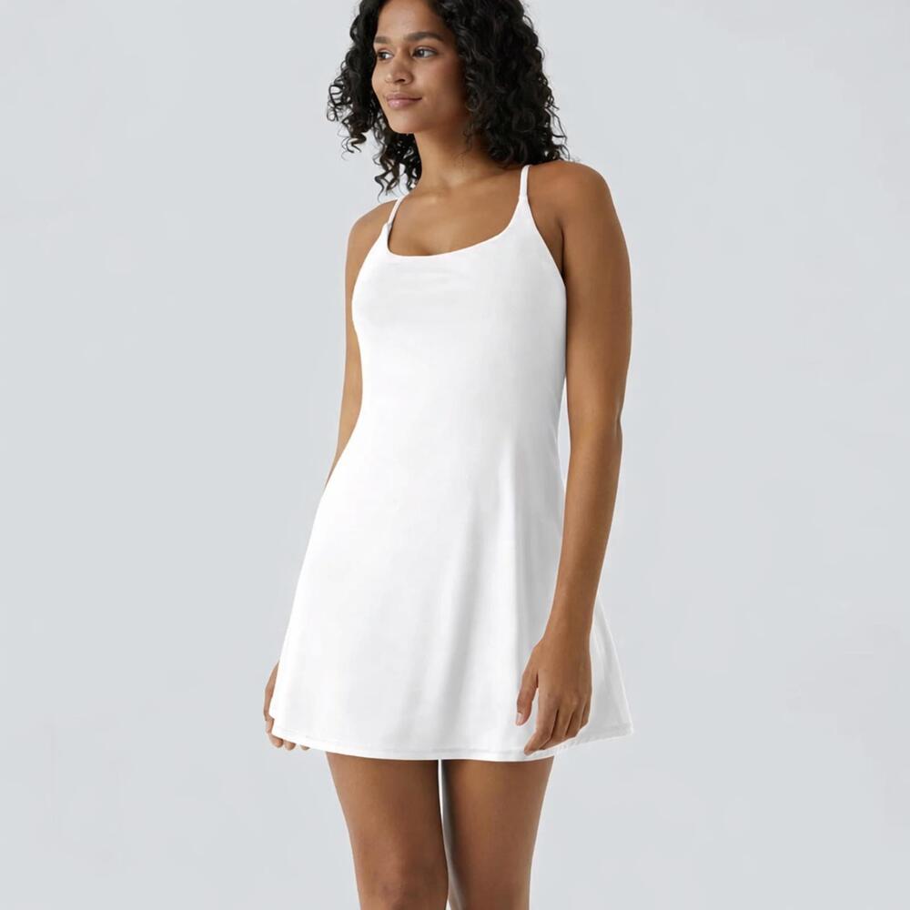 NWT Halara SoftlyZero™ Airy Cut Out 2-in-1 Pocket Mini Dress-UPF50+ Size Small - Picture 3 of 10